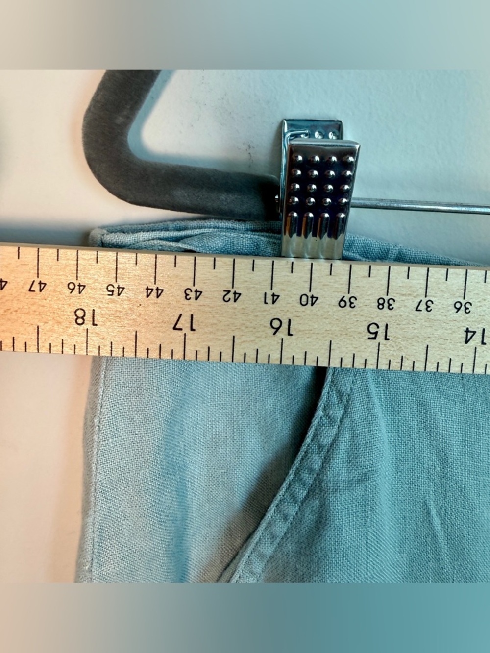 J. Jill 100% Linen Drawstring Wide Leg Pants Size 14 — Blue Summer Resort - Picture 7 of 9